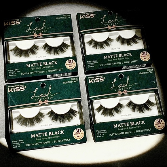 Kiss Other - NEW 4 Pairs  Kiss Lash Couture Matte Silk Faux Mink Lashes